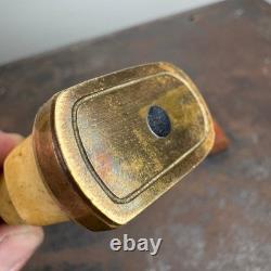 Vtg Merle W. Seguine / Ken Walker Fixed Blade Bone Handle Hunting Knife with Case