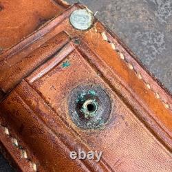 Vtg Merle W. Seguine / Ken Walker Fixed Blade Bone Handle Hunting Knife with Case