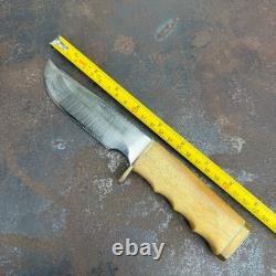 Vtg Merle W. Seguine / Ken Walker Fixed Blade Bone Handle Hunting Knife with Case