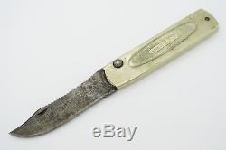 Vtg Old Marbles Msa Co M. S. A. Tri Fold Safety Folding Fish Fishing Hunting Knife