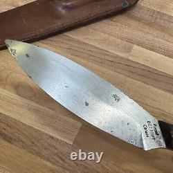 Vtg Original Russell Belt Knife RD-1958 Canada with Original Leather Sheath