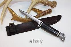 Vtg Rare SCHRADE-WALDEN-bear head knife and sheath. USA