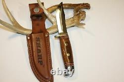 Vtg Rare SHARP BRAND-HUNTING Knife and Sheath. EUC