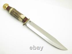 Vtg Rigid RG39 Rostfrei Italy Stag Hunting Fixed 8.25 Blade Knife