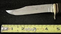 Vtg Schrade Rare 491 4 1/4 fixed blade hunting knife 49'rs series withsheath