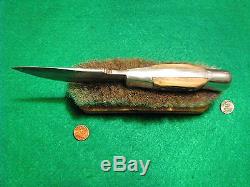 Vtg Sheath 28C Blade Hunt RUANAALASKAN Knife Stag Handle #1 RARE BOOT Fold Case