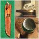 Vtg Sheath 30s Blade Hunt USA Old WESTERN OR Knife 1 ORIG TUBE Fold Leather Case