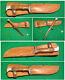 Vtg Sheath Hunt Blade Buck Knife Lignum Vitae Handle & #1 ORIG leather fold case