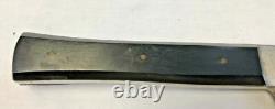 Vtg Skinner Knife Full Tang Black Handle 9.5 Long