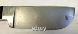 Vtg Skinner Knife Full Tang Black Handle 9.5 Long