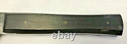 Vtg Skinner Knife Full Tang Black Handle 9.5 Long