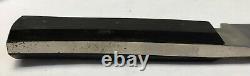 Vtg Skinner Knife Full Tang Black Handle 9.5 Long