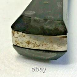 Vtg Skinner Knife Full Tang Black Handle 9.5 Long