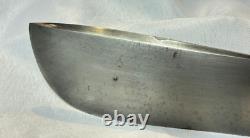 Vtg Skinner Knife Full Tang Black Handle 9.5 Long