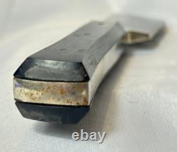 Vtg Skinner Knife Full Tang Black Handle 9.5 Long