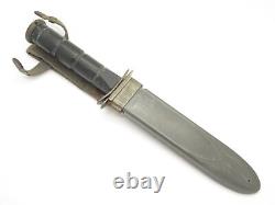 Vtg Theater Ka-Bar USN Mark 2 WWII Trench Art Navy Fixed Blade Fighting Knife