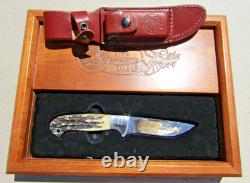 Vtg USA Schrade D'holder Knife & Sheath Hunting Club Lifetime Member 0368 Named