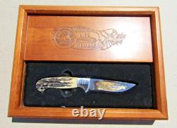 Vtg USA Schrade D'holder Knife & Sheath Hunting Club Lifetime Member 0368 Named