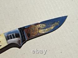 Vtg USA Schrade D'holder Knife & Sheath Hunting Club Lifetime Member 0368 Named
