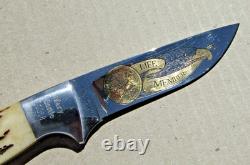 Vtg USA Schrade D'holder Knife & Sheath Hunting Club Lifetime Member 0368 Named