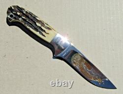 Vtg USA Schrade D'holder Knife & Sheath Hunting Club Lifetime Member 0368 Named