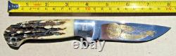 Vtg USA Schrade D'holder Knife & Sheath Hunting Club Lifetime Member 0368 Named