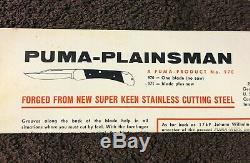 Vtg Used Puma White Hunter 6399 Fixed Blade Hunting Knife-leather Sheath-in Box