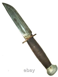 Vtg WW11 Era PAL USA RH 36 Fixed Blade Knife 11 Overall c1940's Stacked Leather