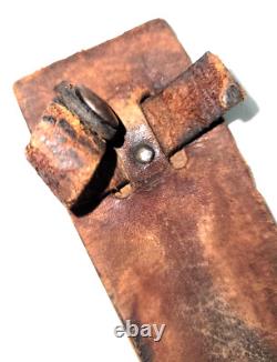 Vtg WW11 Era PAL USA RH 36 Fixed Blade Knife 11 Overall c1940's Stacked Leather