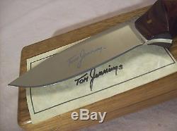 VtgDILL CUSTOM KNIFETOM JENNINGS SIGNATURE HUNTING KNIFE #19 of 25 withCOA & BOX