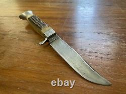 W. Clauberg (est 1810) Stag Handle Hunting Fixed Knife Solingen, Germany