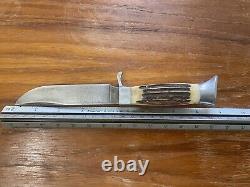 W. Clauberg (est 1810) Stag Handle Hunting Fixed Knife Solingen, Germany