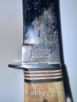 WESTERN Hunting Knife, Boulder, Colorado & Sheath PAT NO. 1,967,479 Vintage