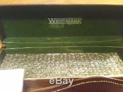 WESTERN-WESTMARK-703-HIGH END ROSEWOOD HANDLE HUNTING KNIFE withORIG. SHEATH & BOX