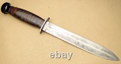 WR CASE Made US Military Stiletto Fixed Blade Fighting Knife RARE WWII Era