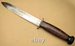 WR CASE Made US Military Stiletto Fixed Blade Fighting Knife RARE WWII Era