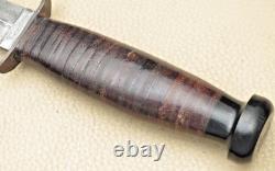 WR CASE Made US Military Stiletto Fixed Blade Fighting Knife RARE WWII Era