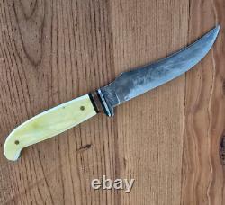 WWII Western 3.25 Fixed Blade Knife Full Tang with Sheath. Very Good Condition