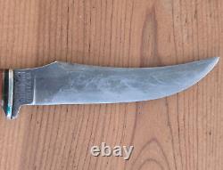 WWII Western 3.25 Fixed Blade Knife Full Tang with Sheath. Very Good Condition