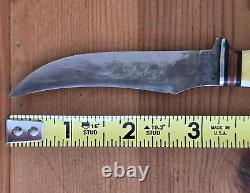 WWII Western 3.25 Fixed Blade Knife Full Tang with Sheath. Very Good Condition