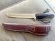 Wagaman Custom Knife with Custom Leather Case Made In USA 7 Inch Blade