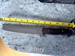 Wagaman Custom Knife with Custom Leather Case Made In USA 7 Inch Blade