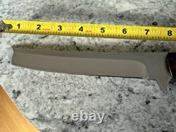 Wagaman Custom Knife with Custom Leather Case Made In USA 7 Inch Blade