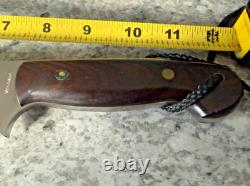 Wagaman Custom Knife with Custom Leather Case Made In USA 7 Inch Blade