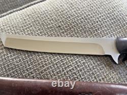 Wagaman Custom Knife with Custom Leather Case Made In USA 7 Inch Blade