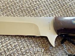 Wagaman Custom Knife with Custom Leather Case Made In USA 7 Inch Blade
