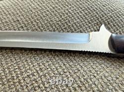 Wagaman Custom Knife with Custom Leather Case Made In USA 7 Inch Blade