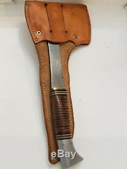 Western Axe Hatchet & L66 Knife Set With Sheath Made In Boulder, Colo