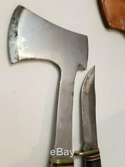 Western Axe Hatchet & L66 Knife Set With Sheath Made In Boulder, Colo