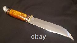 Western Boulder 10 Amber Pearl Fixed Blade Knife withcase Gem/Unused